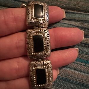 Brighton Silver and Black Bracelet